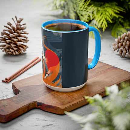 Flame of the Tempest Colorful Mugs – Fiery Storm & Dramatic Elegance