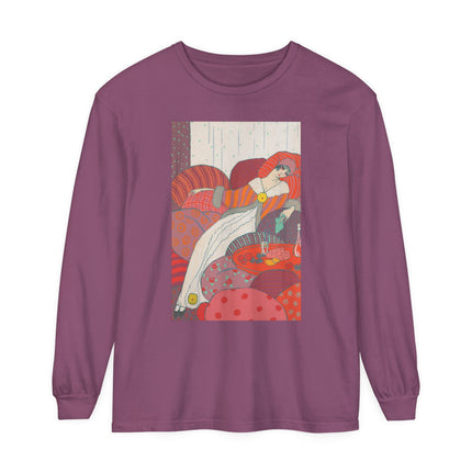 Les Coussins by Georges Lepape Garment-dyed Long Sleeve T-Shirt