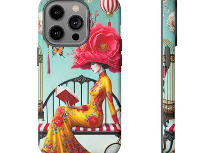 Reading In A Painted Garden Phone Cases