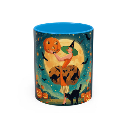 🦇🎃 The Witch Of Batwing Pumpkin Hollow Colorful Mug – Moonlit Halloween Charm