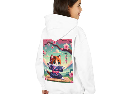 Samurai Kitten Youth Heavy Blend Hooded Sweatshirt