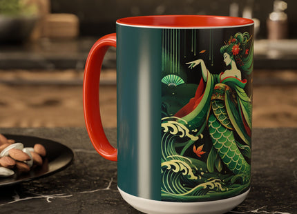 Mermaid Queen Rising from the Deep Colorful Mugs (11oz, 15oz)