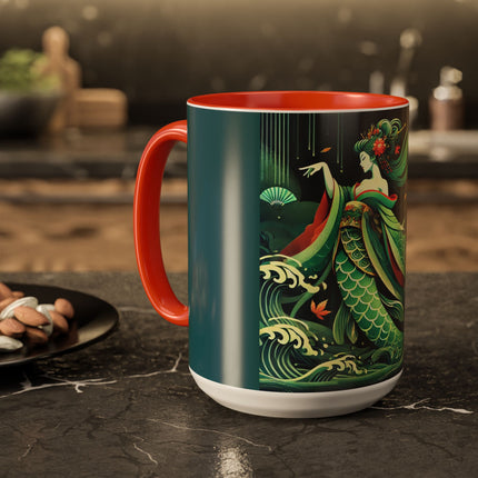Mermaid Queen Rising from the Deep Colorful Mugs (11oz, 15oz)