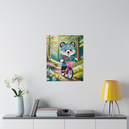Furry Cyclist Matte Canvas, Stretched, 0.75"