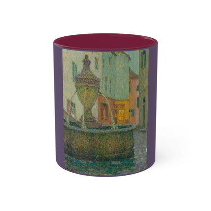 La Fontaine, Saint-Paul De Vence by Henri Le Sidaner Colorful Mug