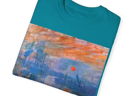Sunrise by Claude Monet Unisex Garment-Dyed T-shirt