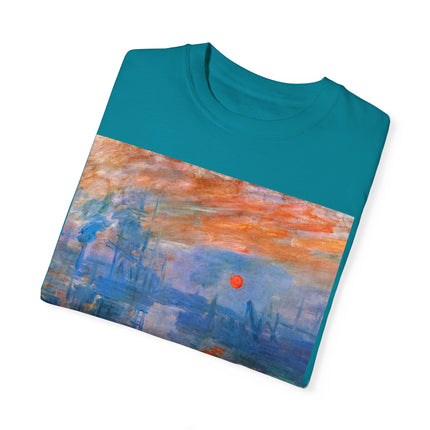 Sunrise by Claude Monet Unisex Garment-Dyed T-shirt