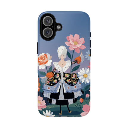 🌸🎀 The Grand Floral Promenade Phone Case – Art Deco Fashion Fantasy