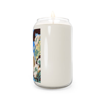 🌸🤍 The Enchanted Ivory Blossom Garden Scented Soy Candle – Art Deco Floral Elegance