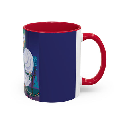Moonlit Garden Waltz Colorful Mug (11oz, 15oz) – Rococo Romance, Garden Elegance & Enchanted Dance