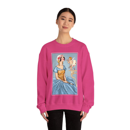 The Enchanting Painter: A Fairy's Artistic Touch Heavy Blend™ Crewneck Sweatshirt
