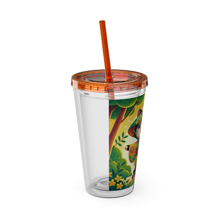 Firefly Dance on Wheels Sunsplash Tumbler with Straw, 16oz