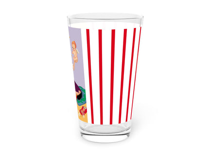 Art Deco Christmas Glass, 16oz