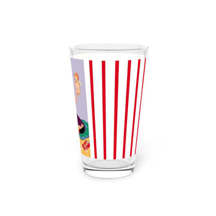 Art Deco Christmas Glass, 16oz