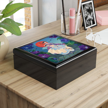 👒🌺 The Ladies Of The Enchanted Garden Stroll Jewelry Box – Art Deco Floral Elegance