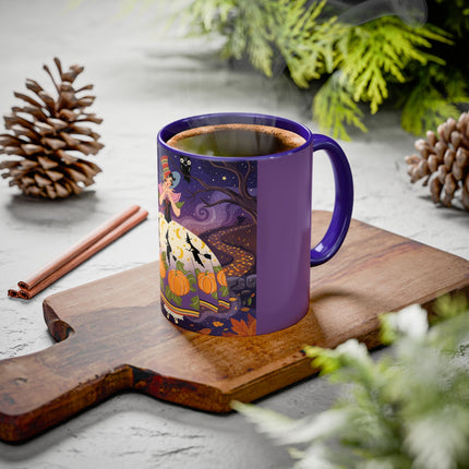 🎃🌙 The Pumpkin Moon Dress Colorful Mug – Whimsical Halloween Fashion
