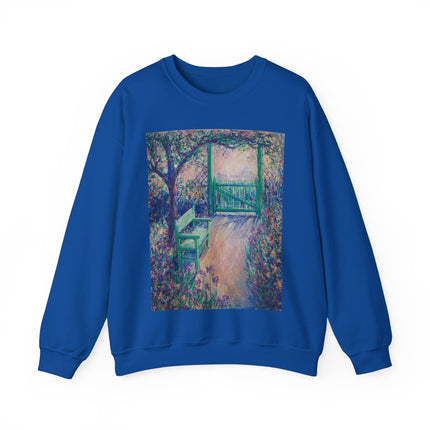 The Artist’s Garden (The Green Chair) by Theodore Earl Butler Heavy Blend™ Crewneck Sweatshirt