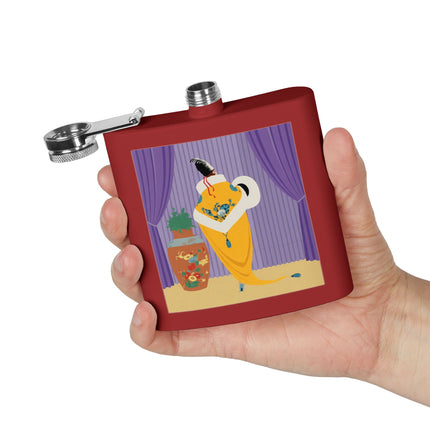 Golden Robe Flask – Elegant Drama & Timeless Sophistication