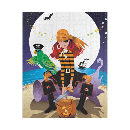 Moonlit Pirate Halloween Puzzle (110, 252, 520, 1014-piece)