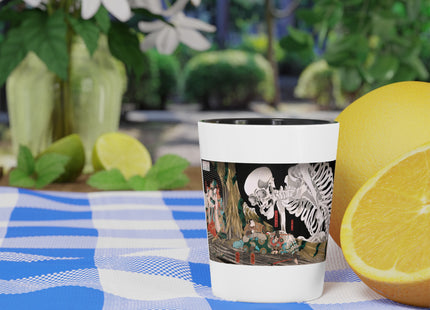 Mitsukuni Defying the Skeleton Spectre by Utagawa Kuniyoshi Ceramic Shot Glass