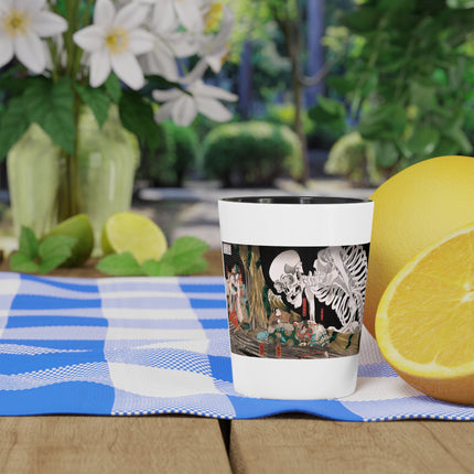 Mitsukuni Defying the Skeleton Spectre by Utagawa Kuniyoshi Ceramic Shot Glass