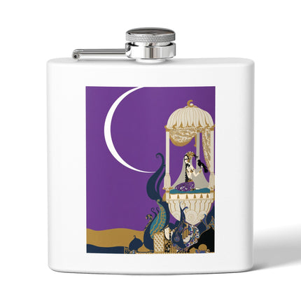 Moonlit Reverie Pavilion Flask – Art Deco Elegance & Mystical Serenity