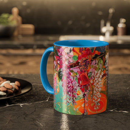 Golden Wisteria Elegance Colorful Mugs (11oz, 15oz)