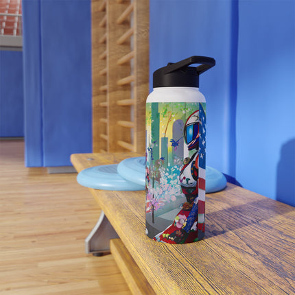 Fashion Cyberpunk CIA Robots Stainless Steel Water Bottle