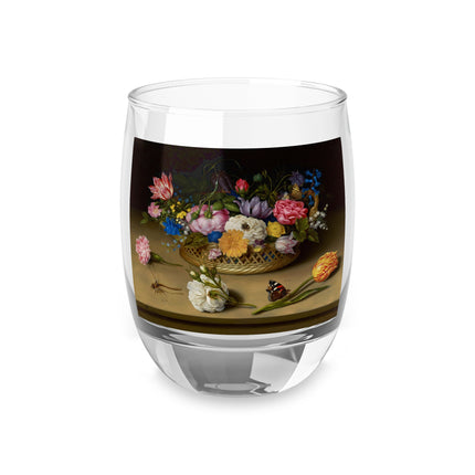 Flower Still Life by Ambrosius Bosschaert Whiskey Glass