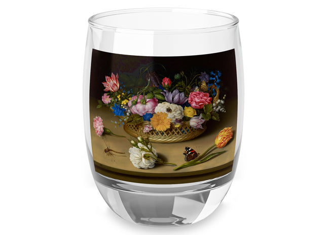 Flower Still Life by Ambrosius Bosschaert Whiskey Glass