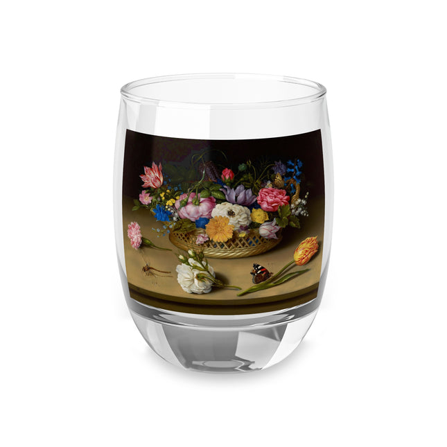 Flower Still Life by Ambrosius Bosschaert Whiskey Glass