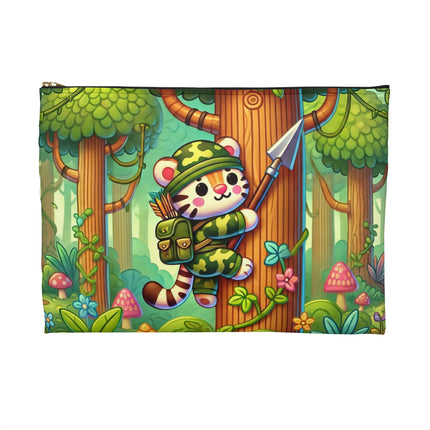 The Stealthy Stripes Flat Pouch – Jungle Camouflage & Adventurous Spirit