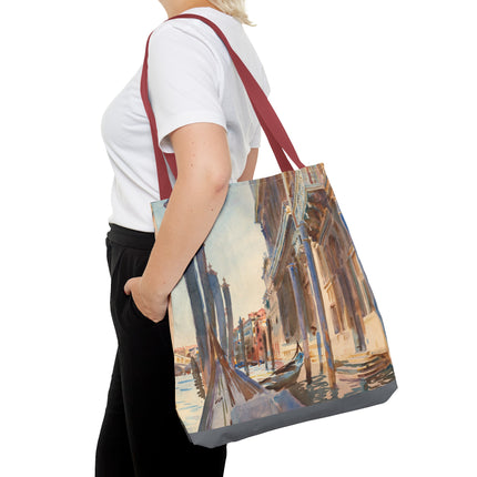Gondola Moorings on the Grand Canal by John Singer Sargent Tote Bag (AOP)