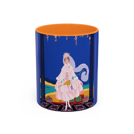 The Moonlit Promenade Colorful Mug (11oz, 15oz) – Blush Elegance, Coastal Romance & Art Deco Style