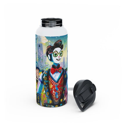 Cyber Punk Robots Stainless Steel Water Bottle