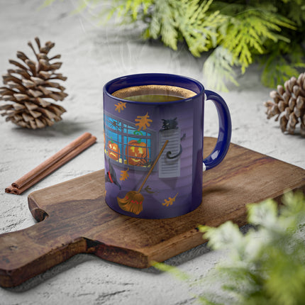 Whimsical Halloween Mischief Colorful Mugs, 11oz