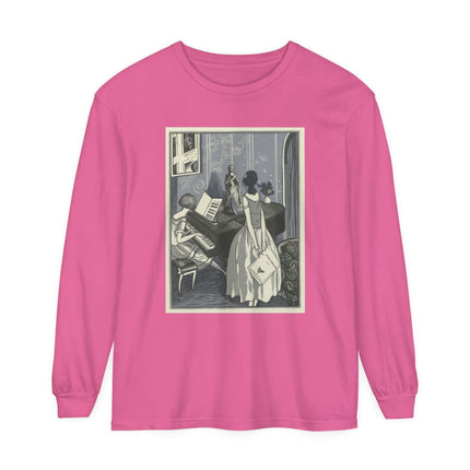 Piano et chant by Fernand Siméon Garment-dyed Long Sleeve T-Shirt