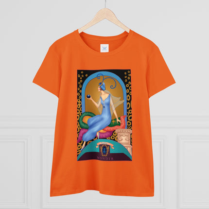 September & Sapphire (from the Gem Series) by Sofia Chiostri Women's Midweight Cotton Tee