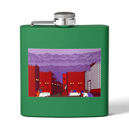 Midnight Toast Flask – Parisian Romance & Art Deco Charm