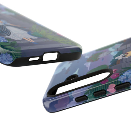 🦚🌸 The Peacock Garden Terrace Phone Case – Art Deco Floral Elegance