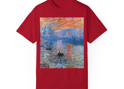Sunrise by Claude Monet Unisex Garment-Dyed T-shirt