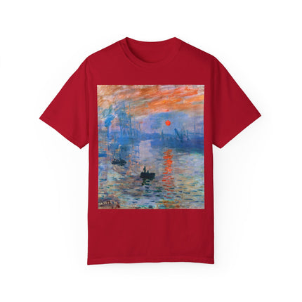 Sunrise by Claude Monet Unisex Garment-Dyed T-shirt