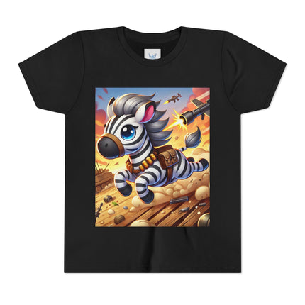 Zebra on the Run Youth Short Sleeve Tee