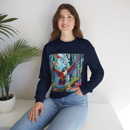 Colorful Raptor Unisex Heavy Blend™ Crewneck Sweatshirt