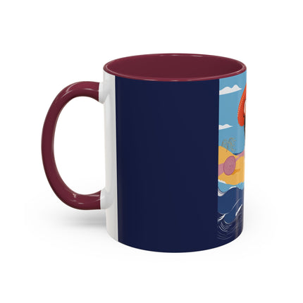 Beachside Promenade Colorful Mugs – Chic Summer Stroll & Coastal Glamour