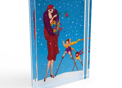 Snowfall & Couture Acrylic Art Block