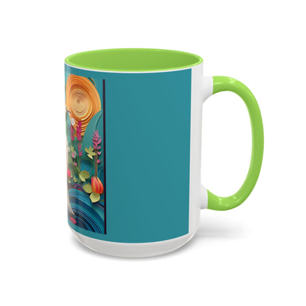 Elegant Egret Oasis Colorful Mugs (11oz, 15oz)