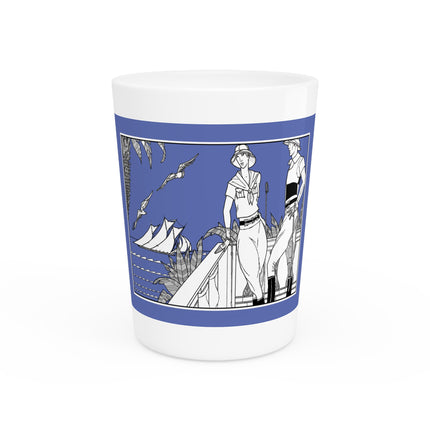 Coastal Elegance Ceramic Shot Glass