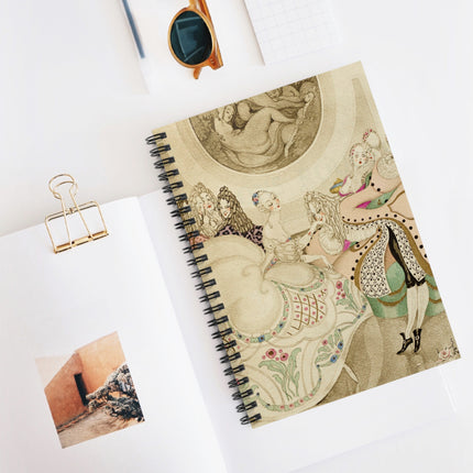 Sur talons rouges (On Red Heels) pl 01 by Gerda Wegener Spiral Notebook - Ruled Line
