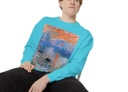 Sunrise by Claude Monet Unisex Garment-Dyed Sweatshirt
